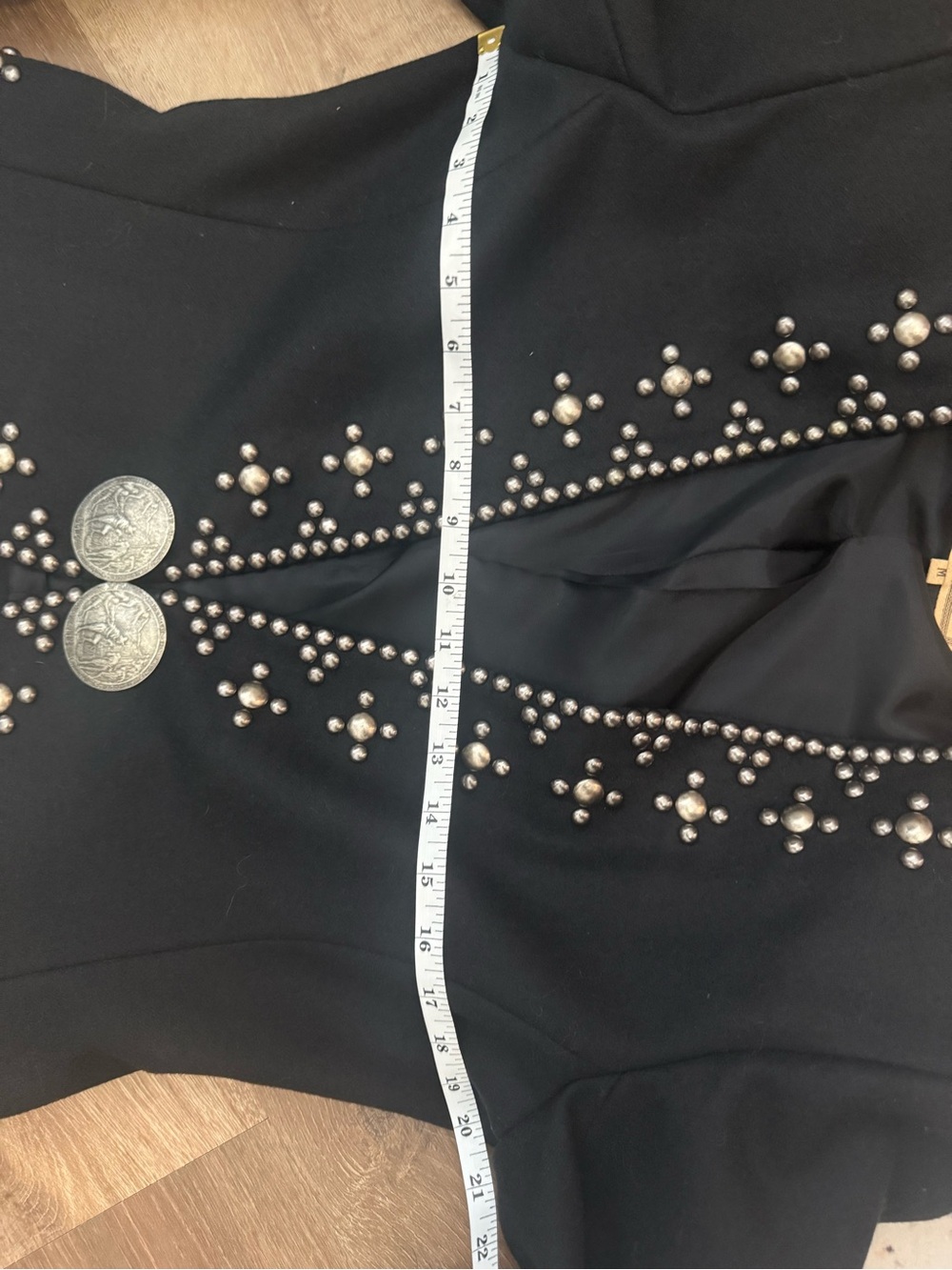 Double D Ranch Black Embellished Women's Blazer with Silver Accents - Picture 5 of 7